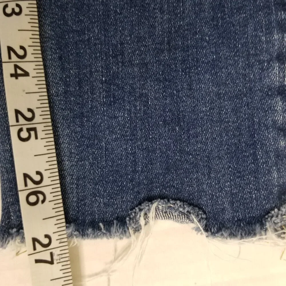 Paige Jeans Womens Size 27 Verdugo Ankle Cropped Distressed Raw Hem Skinny - Picture 13 of 16